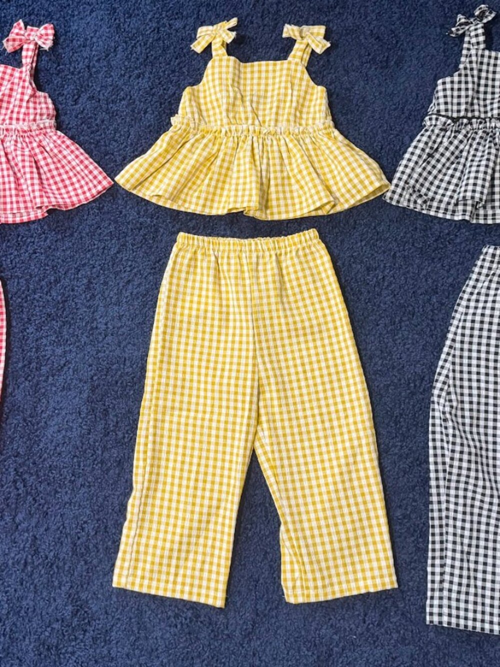 Girls Gingham 2-Piece Outfit Lot – 2-3Y – 3 Sets